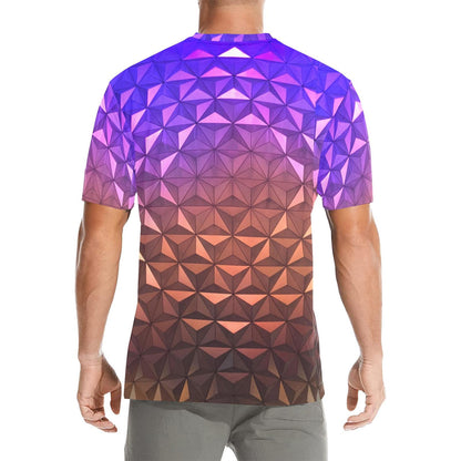 RTS [M] Men's Epcot Nighttime Spaceship Earth Inspired Short Sleeve Shirt