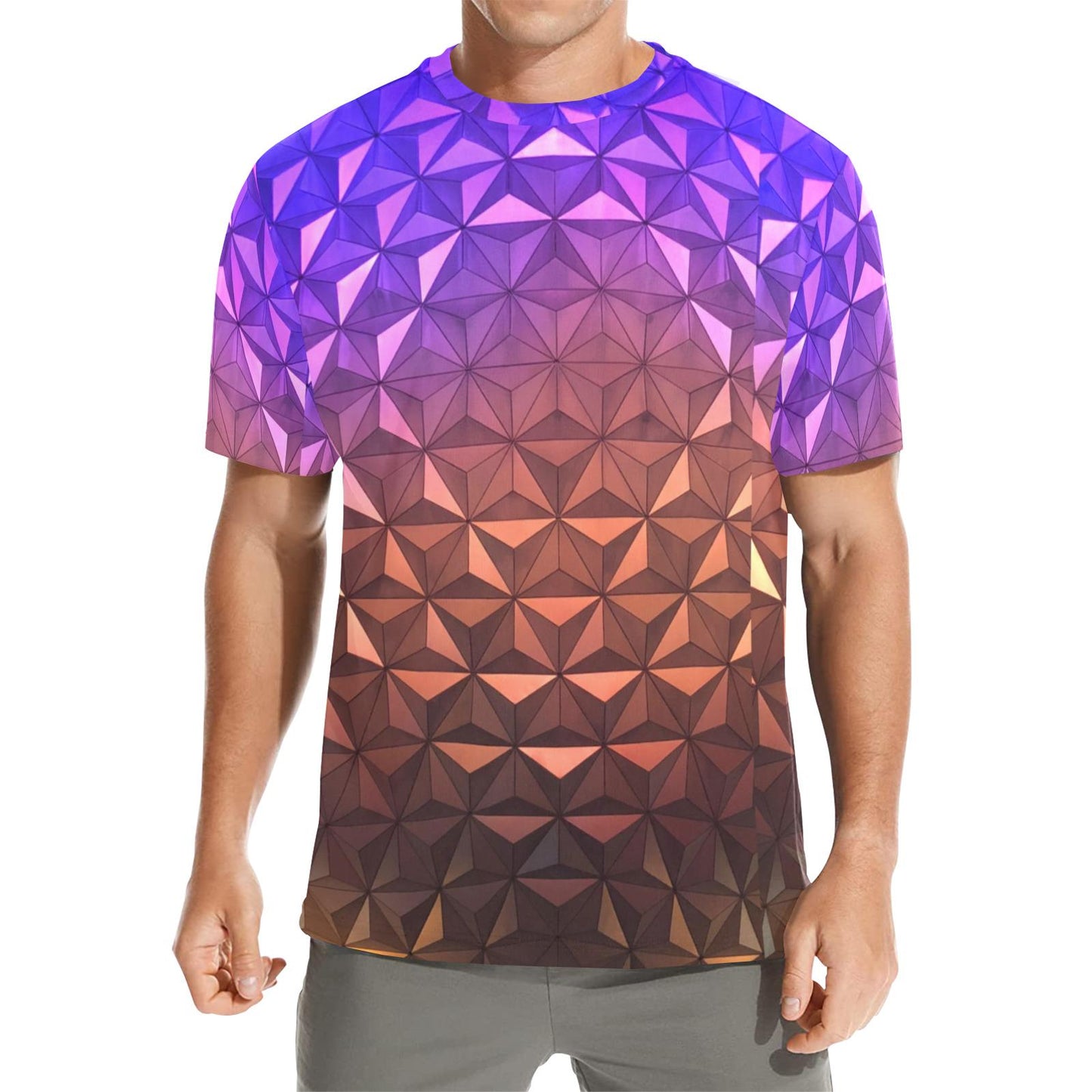 RTS [M] Men's Epcot Nighttime Spaceship Earth Inspired Short Sleeve Shirt