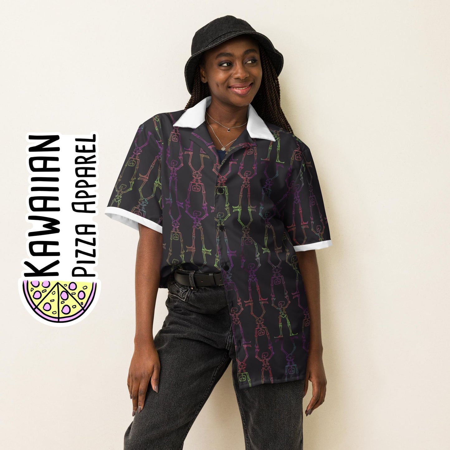 Unisex MNSSHP Halloween Skeleton button down shirt