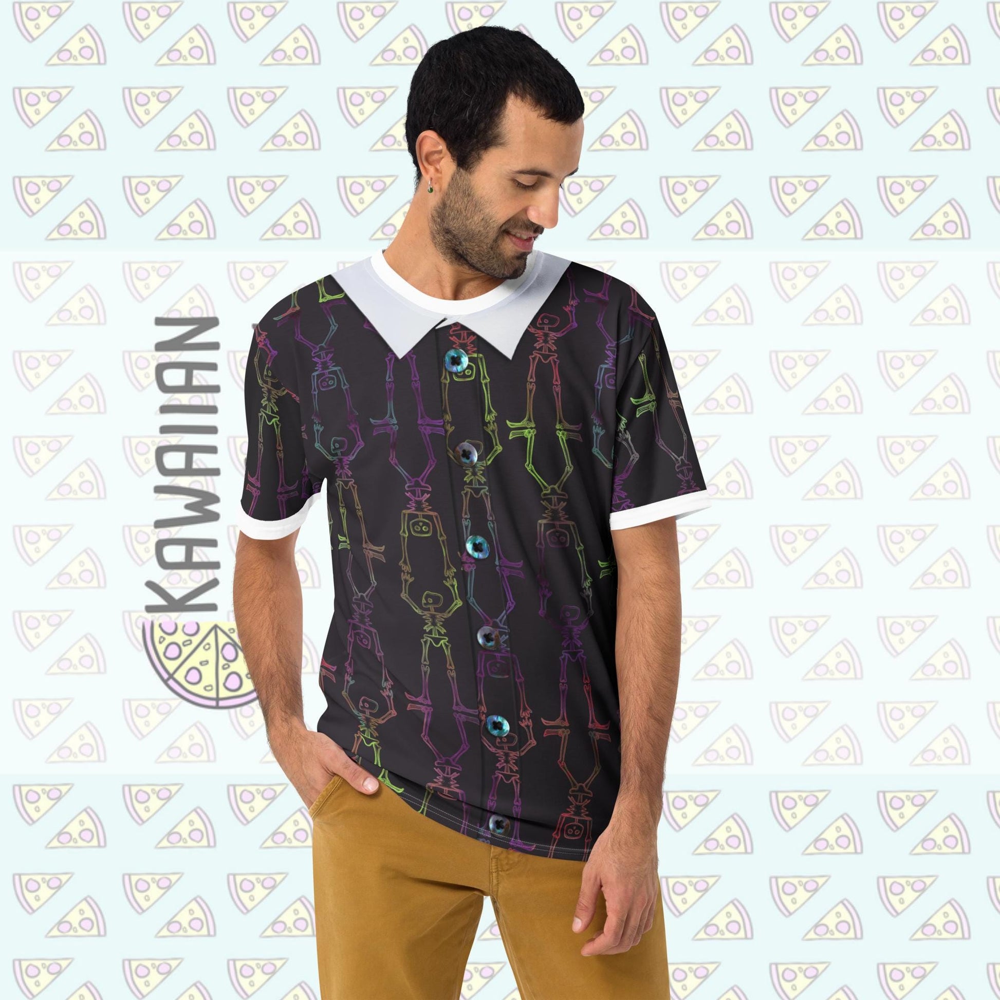 Men's Skeleton Mickey's Not So Scary Halloween Cast Member Inspired Short Sleeve Shirt
