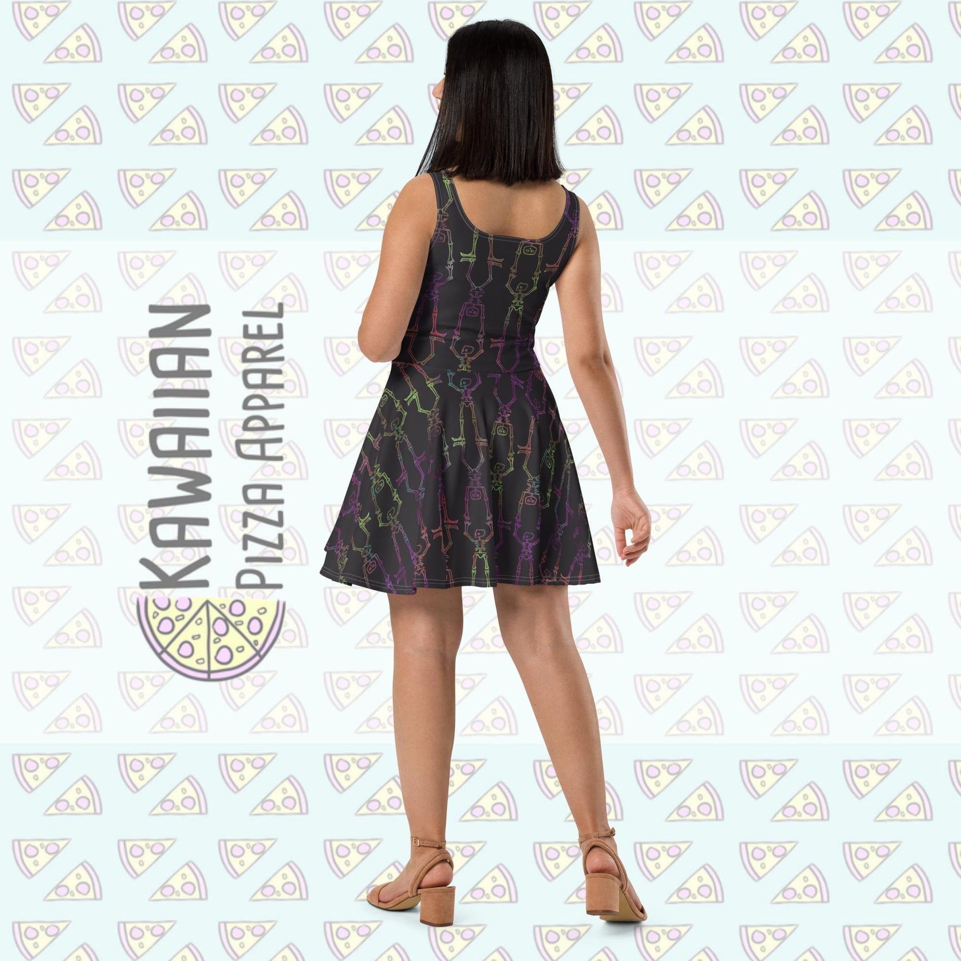 Women's Skeleton Not So Scary Halloween Cast Member Inspired Skater Dress