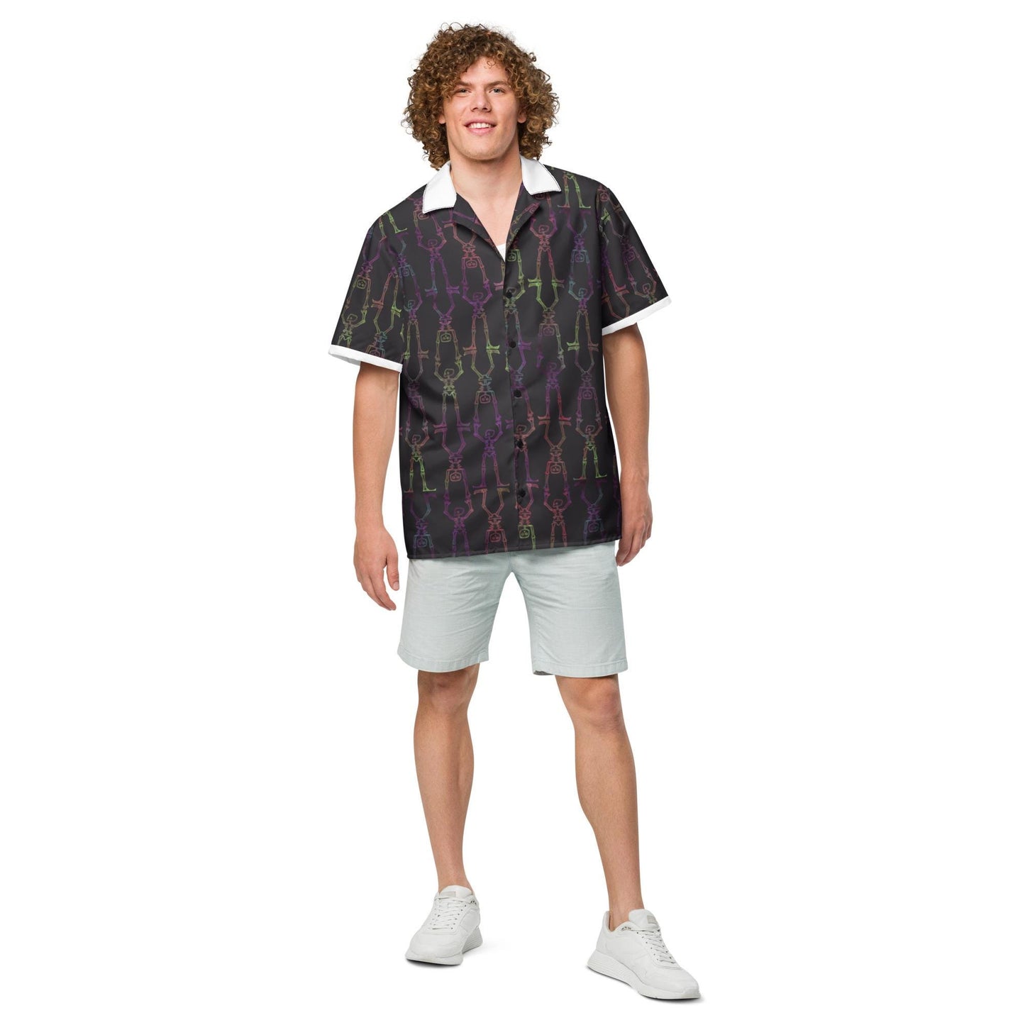 Unisex MNSSHP Halloween Skeleton button down shirt