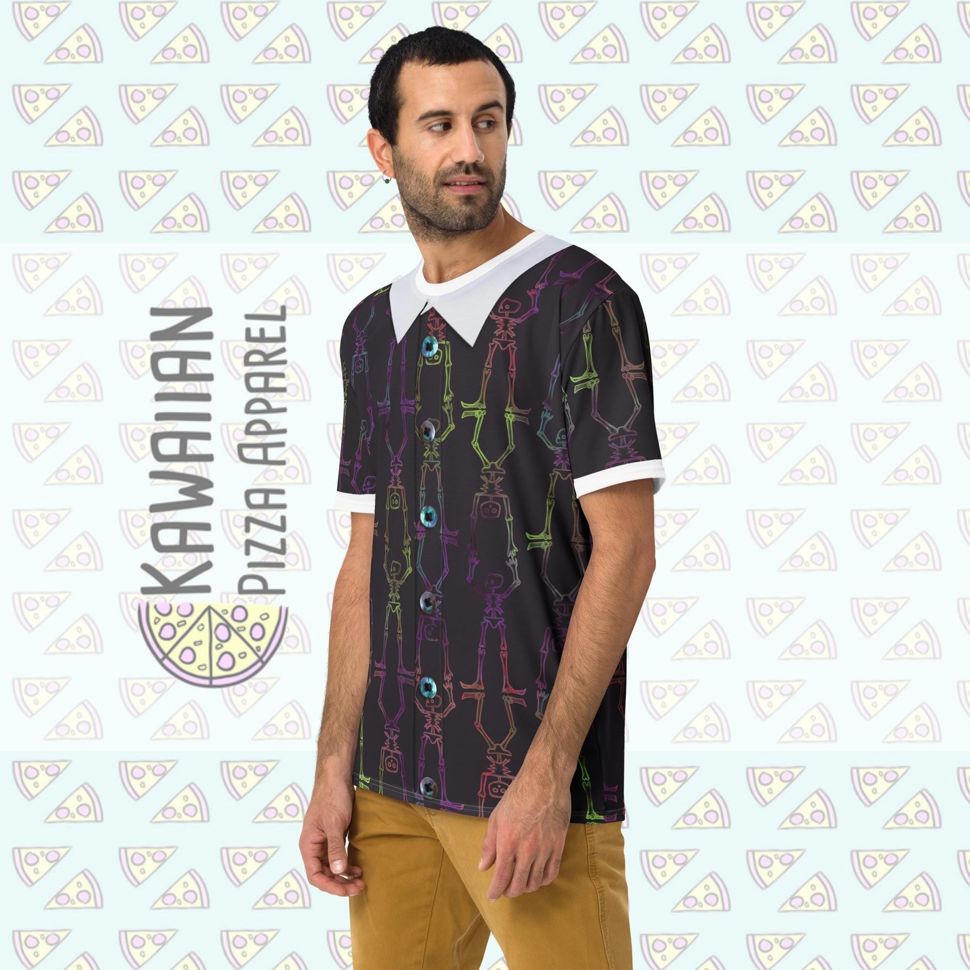 Men's Skeleton Mickey's Not So Scary Halloween Cast Member Inspired Short Sleeve Shirt