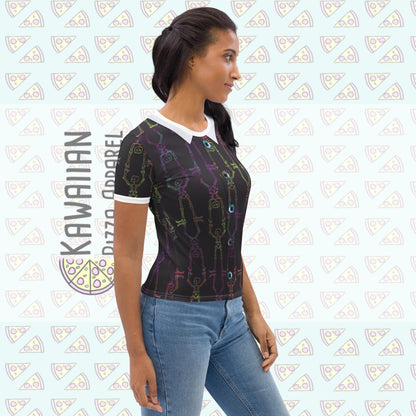 Women's Skeleton Mickey's Not So Scary Halloween Cast Member Inspired Short Sleeve Shirt