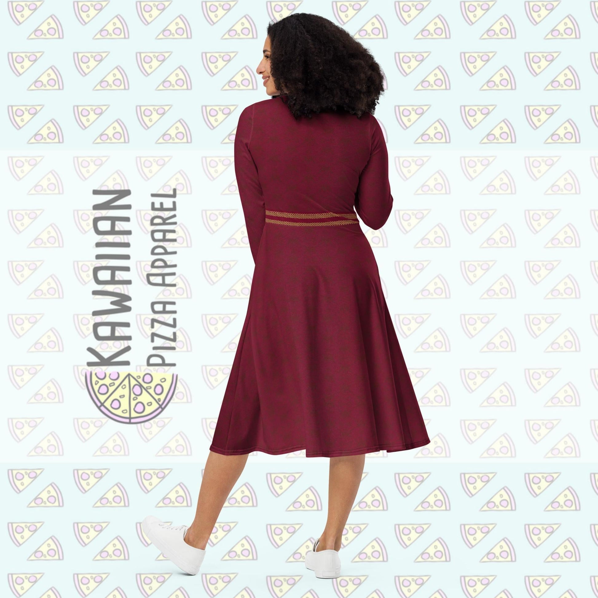 Women's Mother Gothel Inspired All-over print long sleeve midi dress