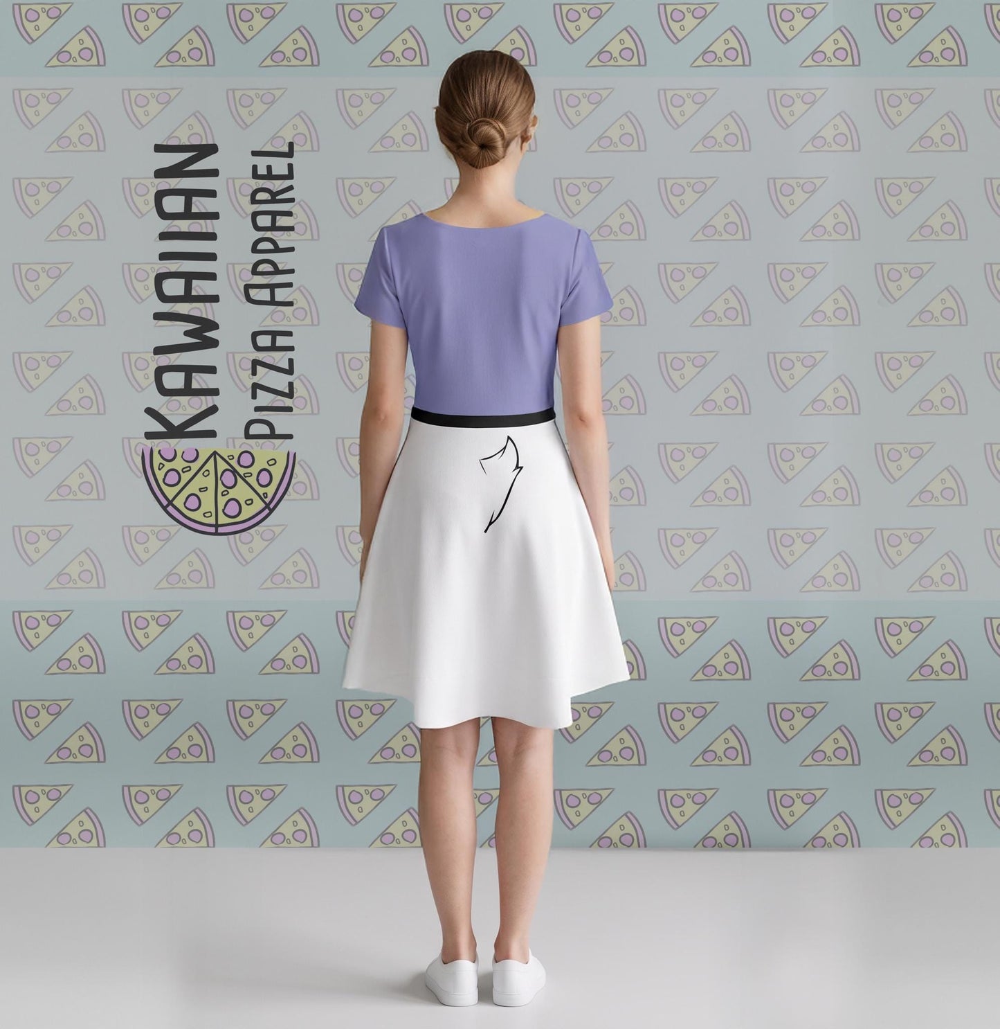 Daisy Duck Inspired Short Sleeve Skater Dress