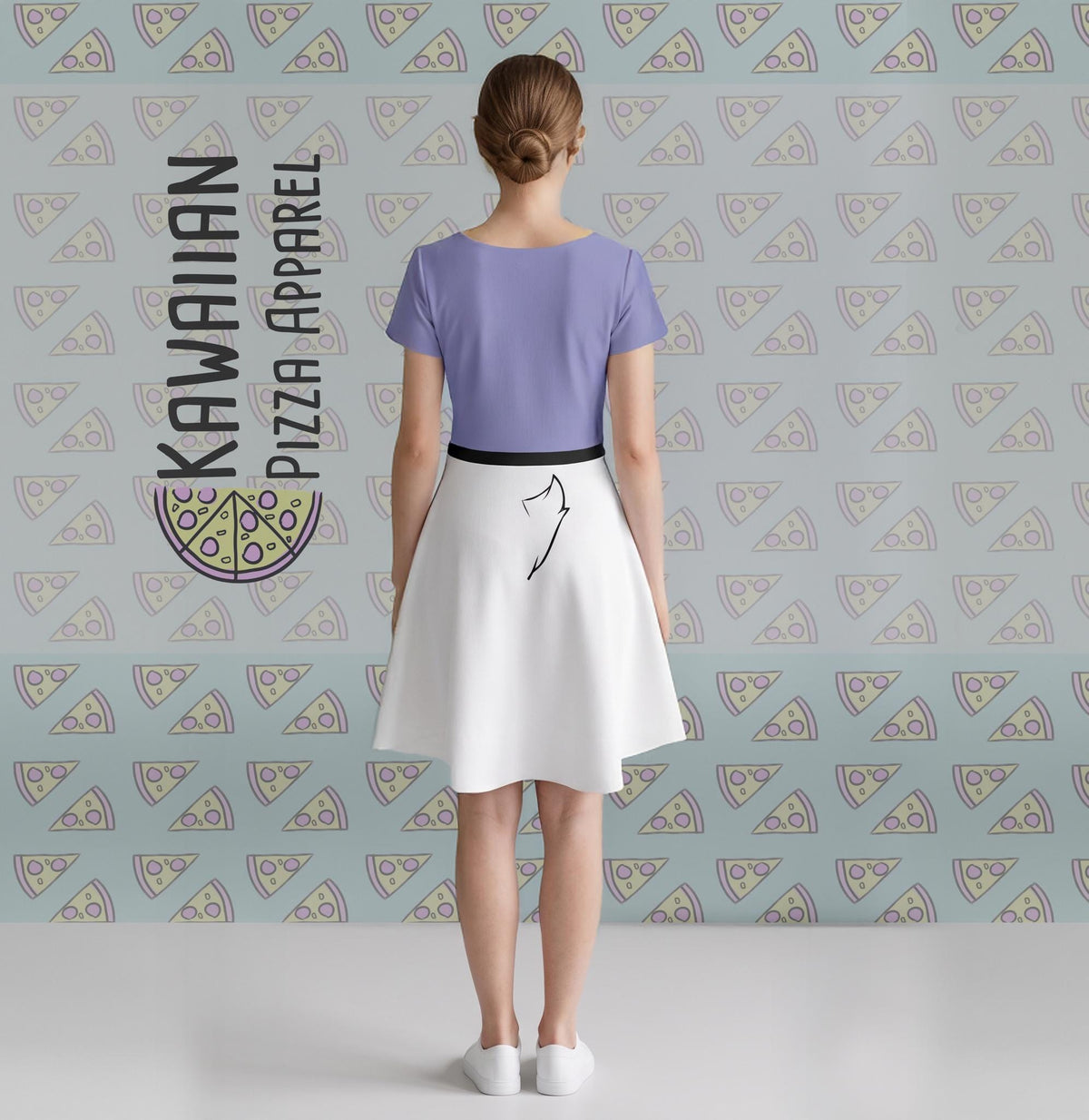 Daisy Duck Inspired Short Sleeve Skater Dress