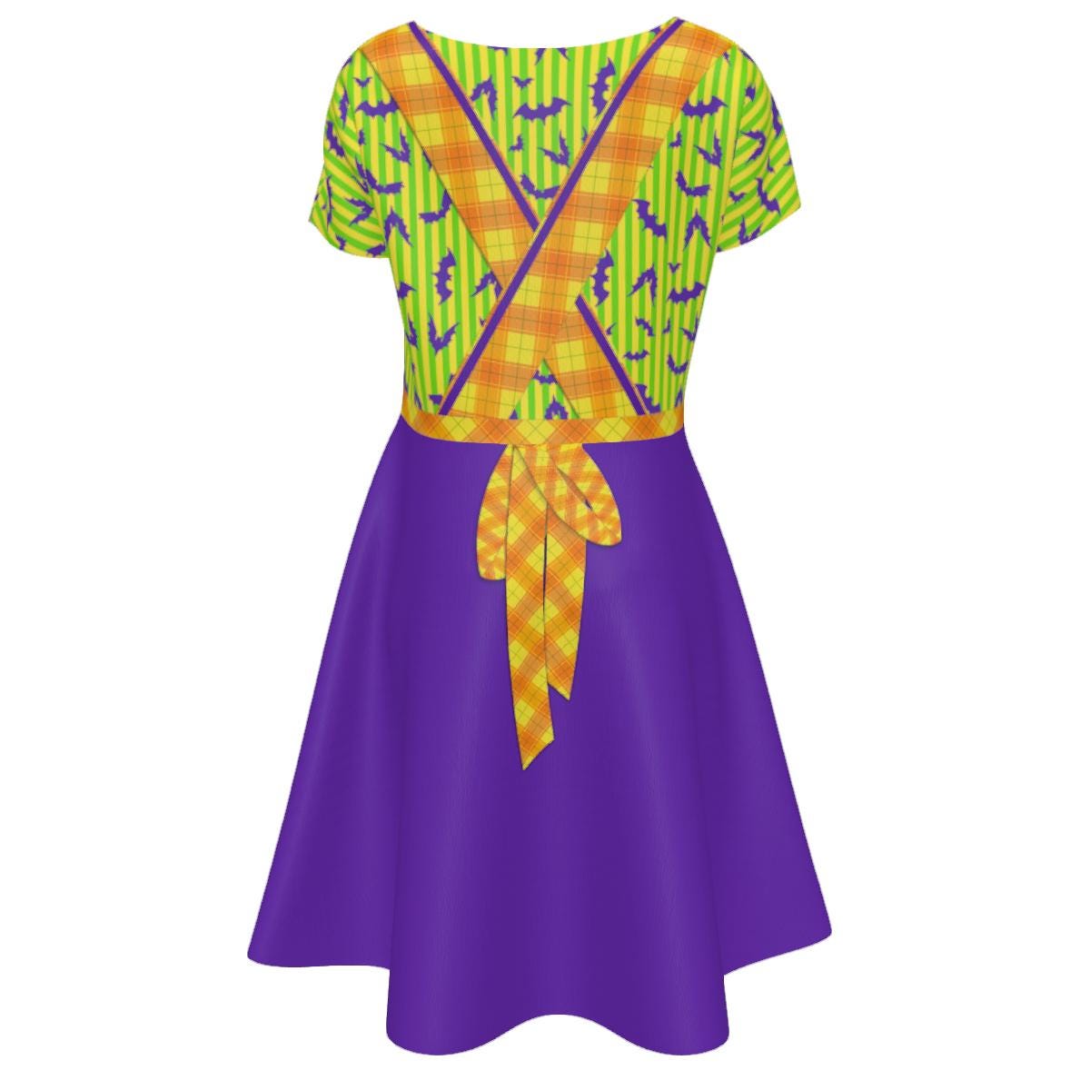 Mickey's Not So Scary Halloween Party Castmember Inspired Short Sleeve Skater Dress