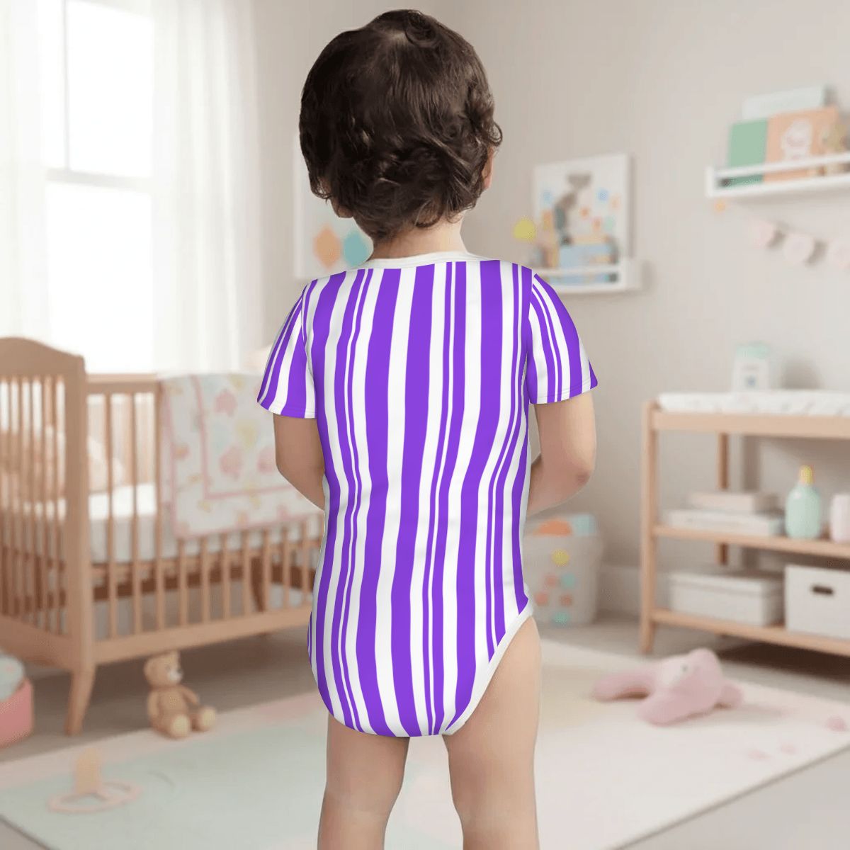 Purple Dapper Dan Inspired Baby Bodysuit