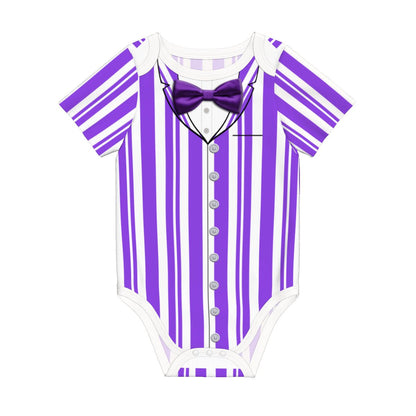 Purple Dapper Dan Inspired Baby Bodysuit