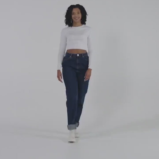 RTS [L] Women's Bucky Inspired Recycled long-sleeve crop top
