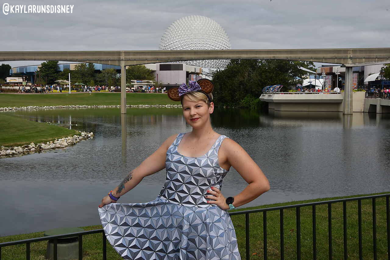 Spaceship Earth Inspired Skater Dress