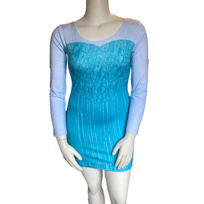 Elsa Inspired Long Sleeve Bodycon Dress