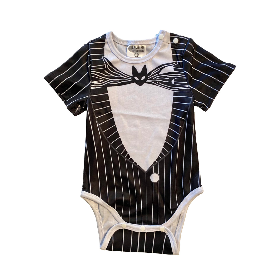 Jack Skellington Inspired Baby Bodysuit