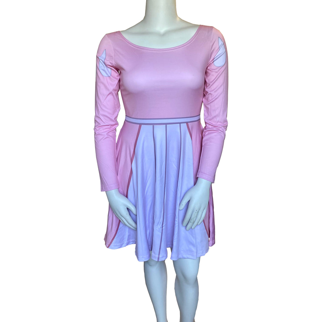 Princess Ariel Inspired Long Sleeve Skater Dress