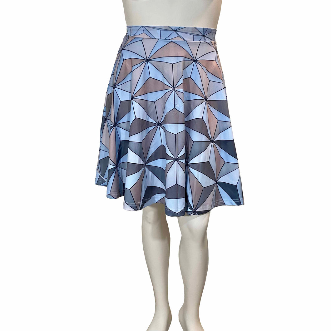 Epcot Spaceship Earth Inspired High Waisted Skirt
