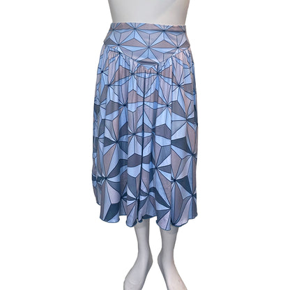 Spaceship Earth Inspired Flared Midi Skirt