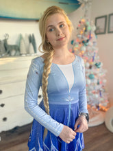 Elsa Inspired Long Sleeve Skater Dress