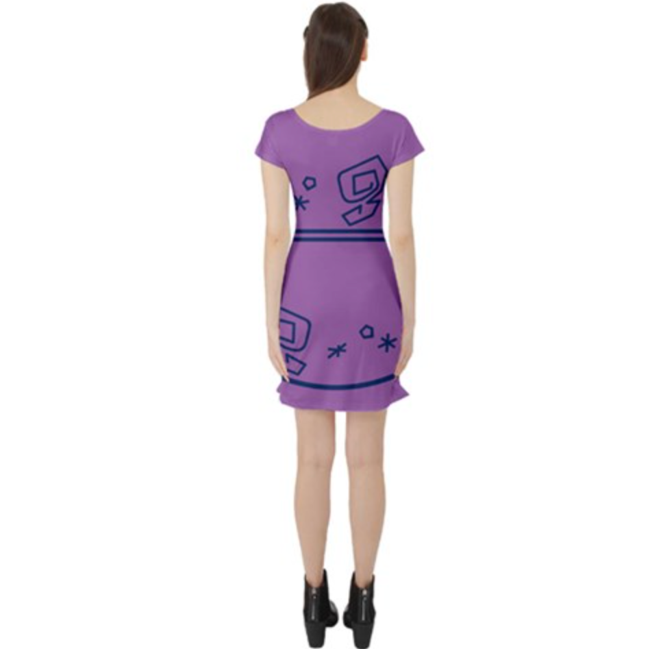 Purple TeacInspired Short Sleeve Skater Dress