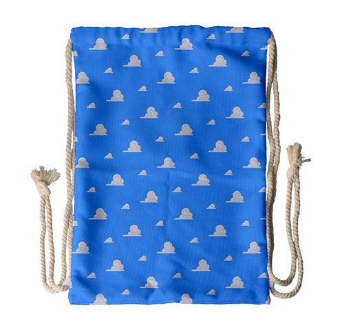 Toy Story Cloud Wallpaper Inspired Drawstring Backpack