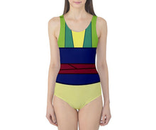 Green Mulan Inspired One Piece Swimsuit