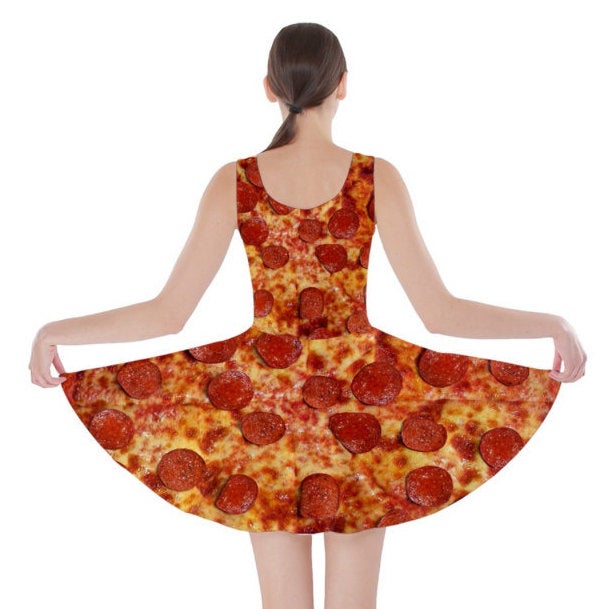 Pepperoni Pizza Skater Dress