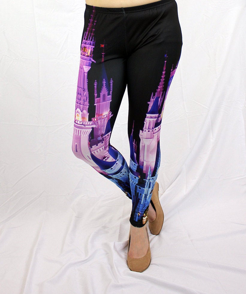 Cinderella Castle Nighttime Inspired Leggings