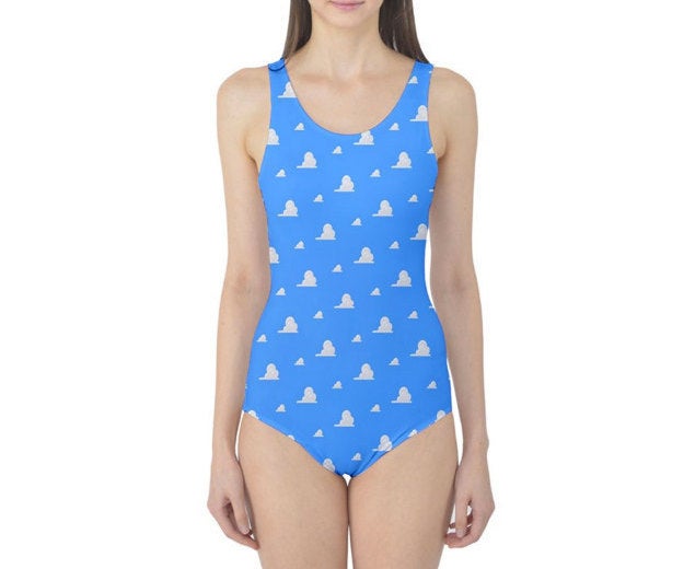 Toy Story Cloud Wallpaper Inspired One Piece Swimsuit