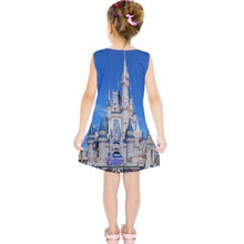 Kid&#39;s Cinderella Castle Inspired Sleeveless Dress
