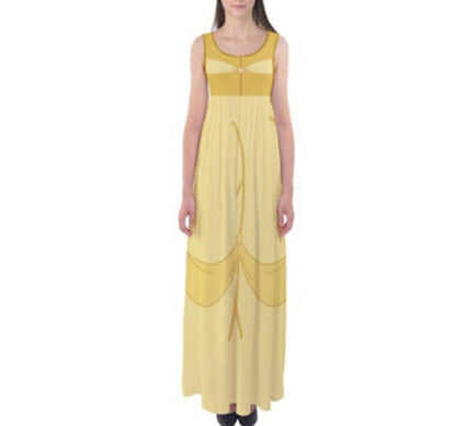 Belle Inspired Tank Style Maxi Dress