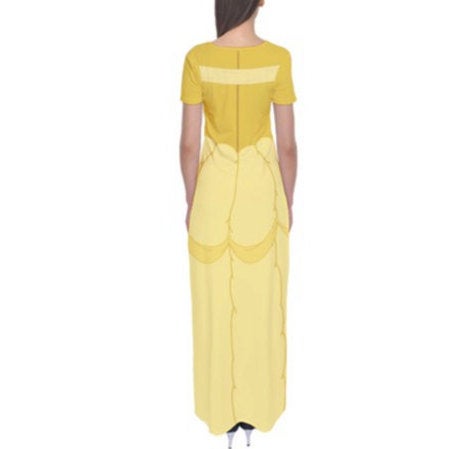 Belle Beauty and the Beast Inspired Short Sleeve Maxi Dress