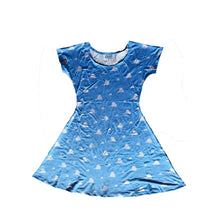 Toy Story Cloud Wallpaper Inspired Short Sleeve Skater Dress