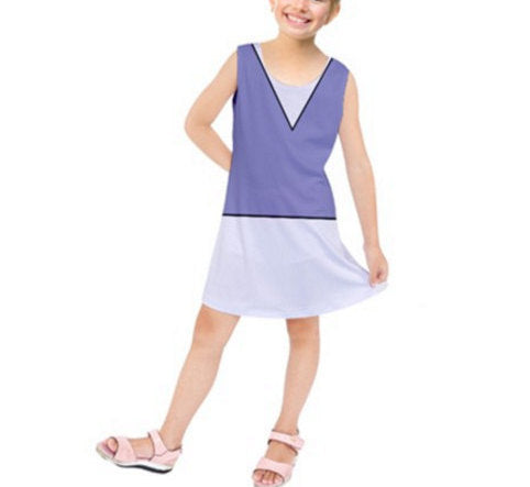 Kid&#39;s Daisy Duck Inspired Sleeveless Dress