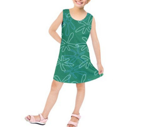 Kid's Disgust Inside Out Inspired Sleeveless Dress