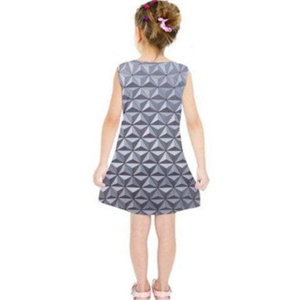 Kid's Epcot Spaceship Earth Inspired Sleeveless Dress