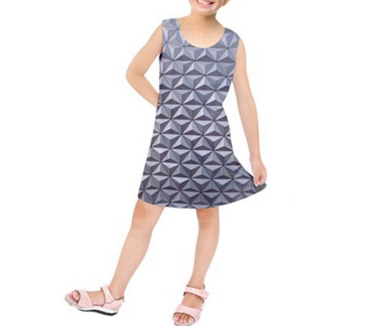 Kid&#39;s Epcot Spaceship Earth Inspired Sleeveless Dress