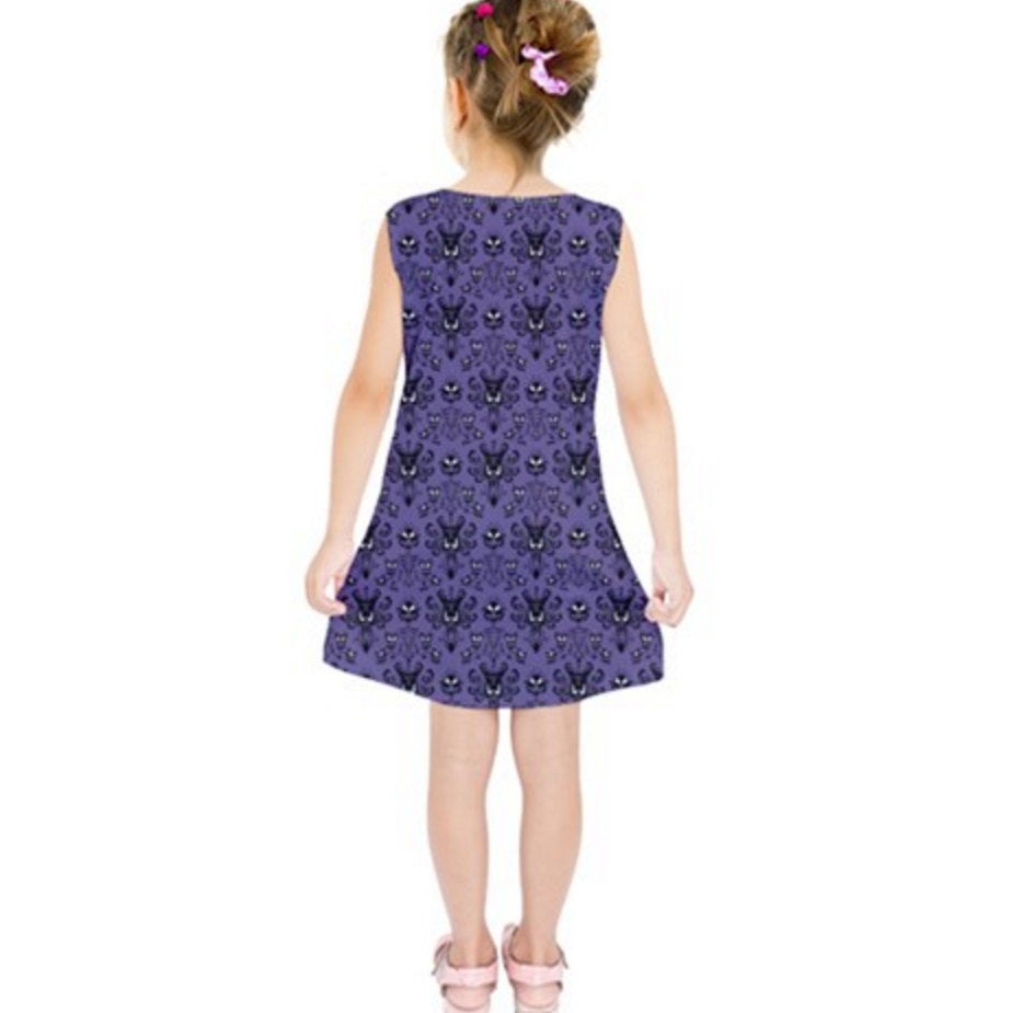 Kid&#39;s Haunted Mansion Inspired Sleeveless Dress