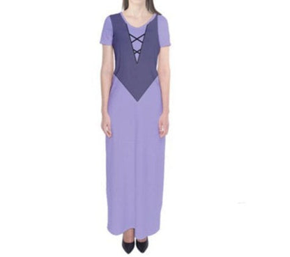 The Little Mermaid Vanessa Inspired Short Sleeve Maxi Dress