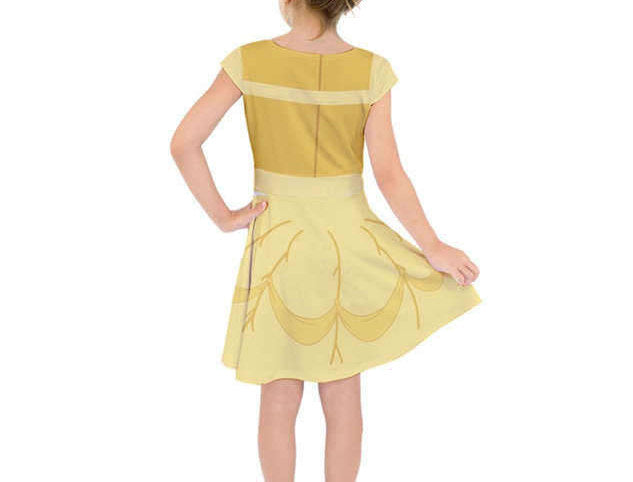 Kid&#39;s Belle Beauty and the Beast Inspired Short Sleeve Dress