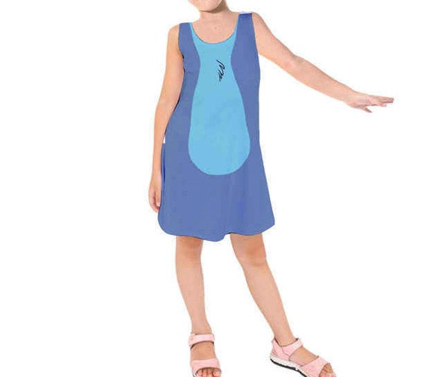 Kid&#39;s Stitch Lilo and Stitch Inspired Sleeveless Dress