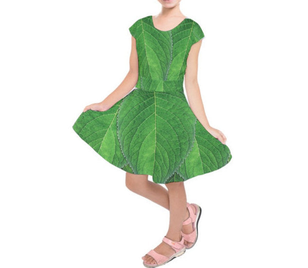 Kid's Tinker Bell Inspired Short Sleeve Dress