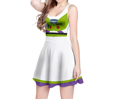 Buzz Lightyear Toy Story Inspired Sleeveless Dress