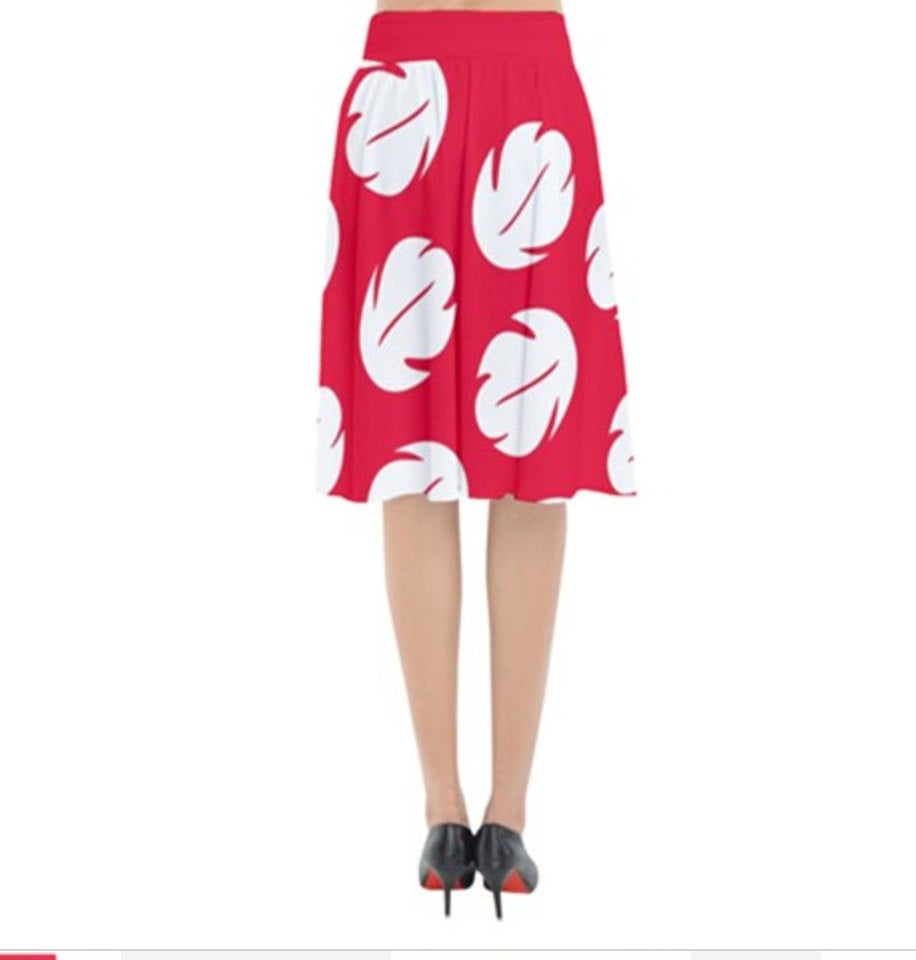Lilo and Stitch Inspired Flared Midi Skirt