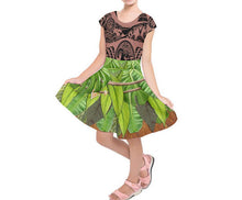 Kid&#39;s Maui Moana Inspired Short Sleeve Dress