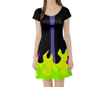 Maleficent Sleeping Beauty Inspired Short Sleeve Skater Dress