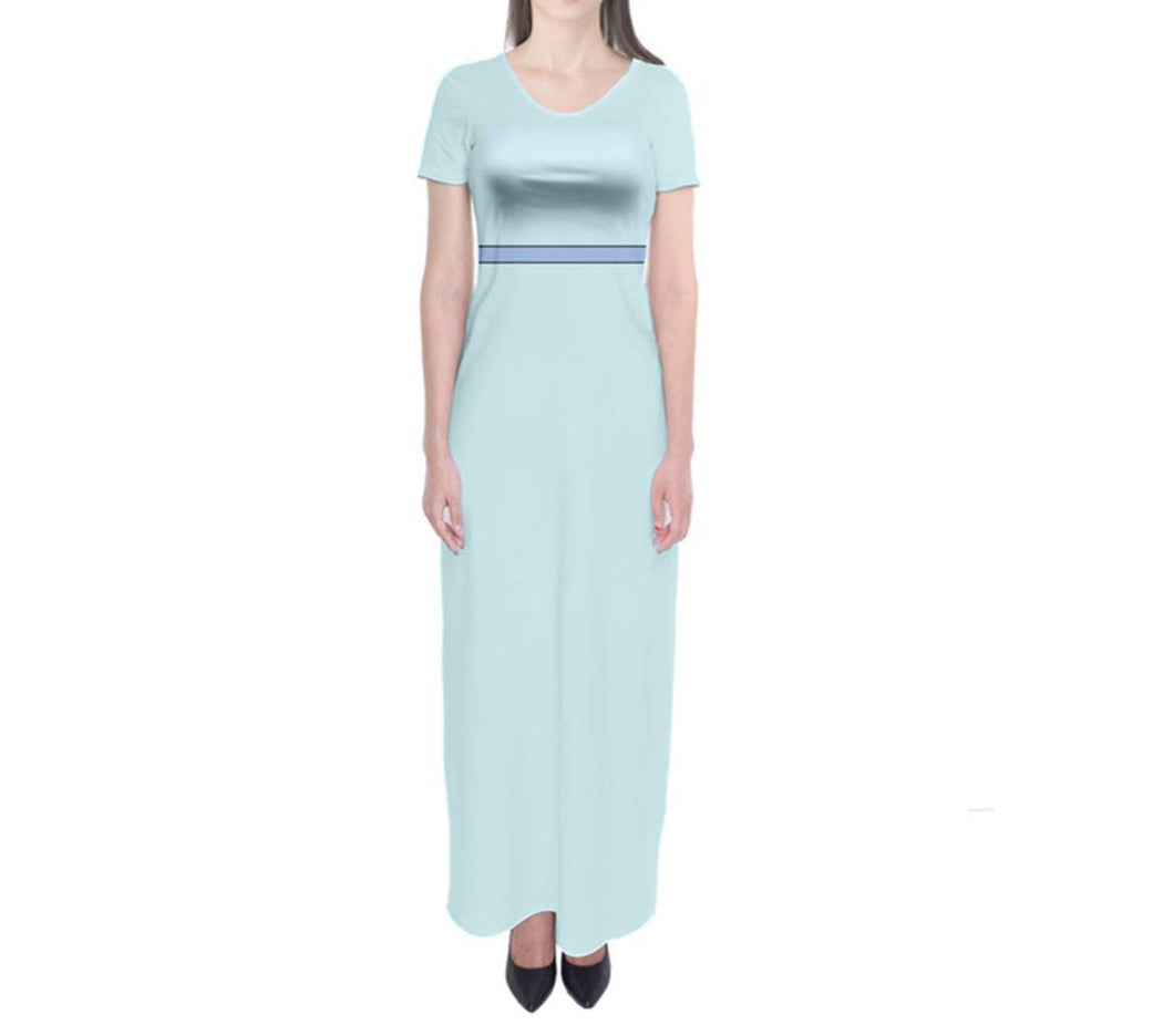Wendy Darling Peter Pan Inspired Short Sleeve Maxi Dress