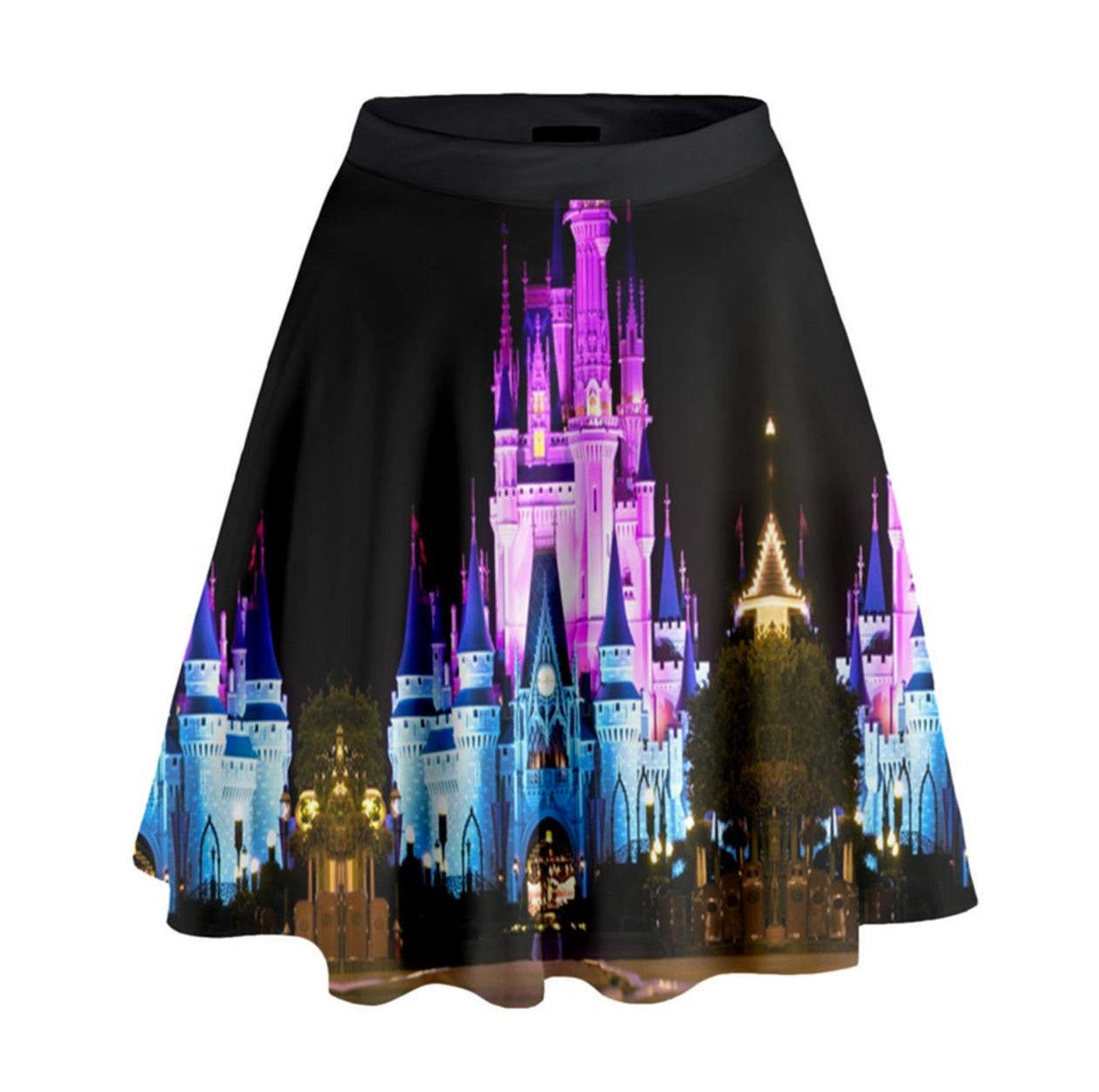 Nighttime Cinderella Castle Inspired High Waisted Skirt