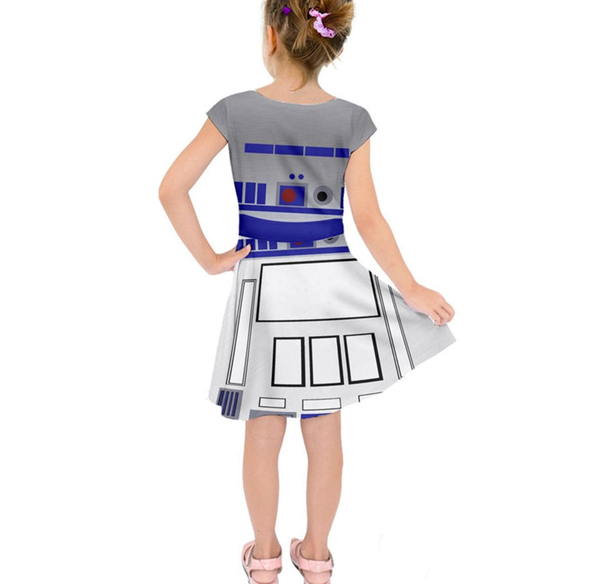 Kid&#39;s R2D2 Star Wars Inspired Short Sleeve Dress