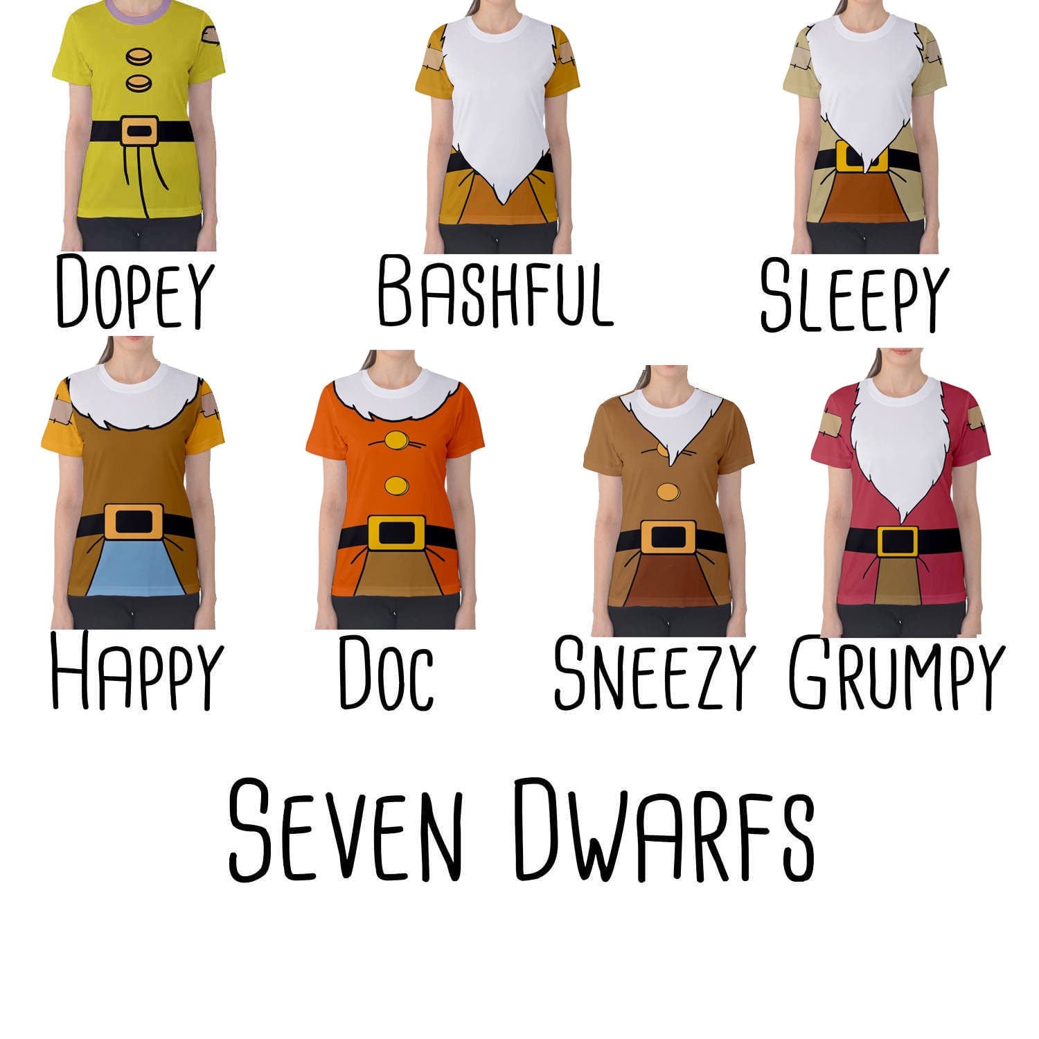 RUSH ORDER: Women's Snow White and the Seven Dwarfs Inspired Shirt