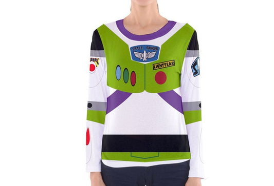 Women&#39;s Buzz Lightyear Toy Story Inspired Long Sleeve Shirt
